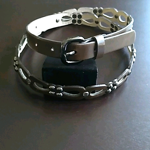 Dark Brown Diamond Stud/Beaded Belt.